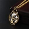 Viking Magic~Never Fade Stainless Steel Sexy Naked Woman Pendant Skull Double Snake Wrap Magic Mirror Vintage Necklace pendant HE135