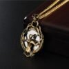 Viking Magic~Never Fade Stainless Steel Sexy Naked Woman Pendant Skull Double Snake Wrap Magic Mirror Vintage Necklace pendant HE135