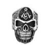 Magic Ring~ Stainless Steel soldier dangle/Drop Ship masonic ring for men punk rock skull Free-Mason ring jewelry display HF655