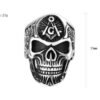 Magic Ring~ Stainless Steel soldier dangle/Drop Ship masonic ring for men punk rock skull Free-Mason ring jewelry display HF655