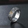 Magic Ring~Never Fade Valily Men's Gold Color Spinner Freemason Ring Stainless Steel Rune Rotating Ring Mason Masonic Rings Jewelry for Man