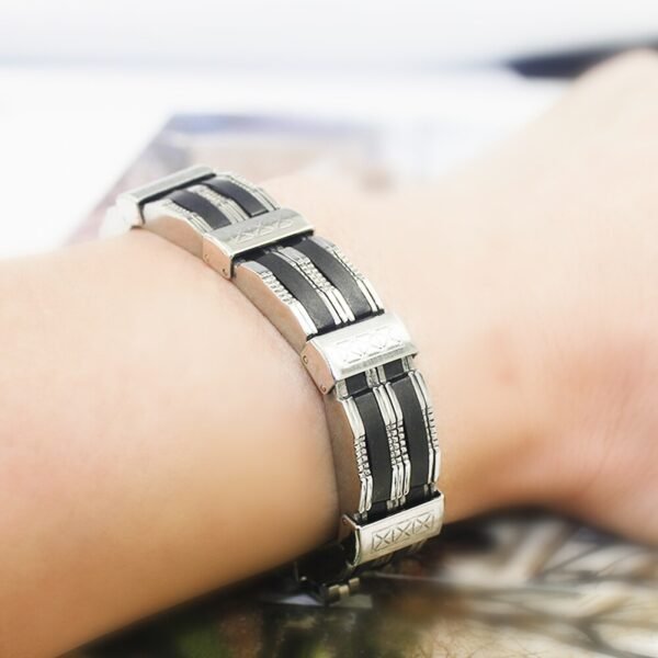 Viking Magic~Never Fade Wholesale Men's New Health Titanium Steel Bracelets Male Fashion Jewelry Geometry Chain Bangles