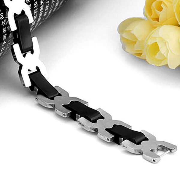 Viking Magic~Never Fade Wholesale Men's New Health Titanium Steel Bracelets Male Fashion Jewelry Geometry Chain Bangles