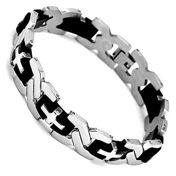 Viking Magic~Never Fade Wholesale Men's New Health Titanium Steel Bracelets Male Fashion Jewelry Geometry Chain Bangles