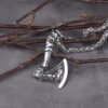 Never Fade Wolf And Raven Slavic Amulets Talismans Viking Odin Axe Necklaces & Pendants Norse Vikings Jewelry Turkish Men Wicca