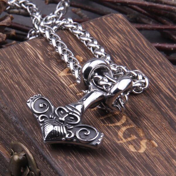 Never Fade thor hammer Nodic Vikings Runes Pendant Necklace mjolnir Viking Valknut Original Amulet Chain for man party jewelry