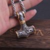 Never Fade thor's hammer mjolnir pendant necklace viking scandinavian norse viking necklace Men Stainless Steel gift