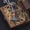 Never Fade thor's hammer mjolnir pendant necklace viking scandinavian norse viking necklace Men Stainless Steel gift