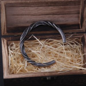 New-Arrival-Iron-color-Vikings-Bangle-with-wooden-box-as-gift-style-2 New Arrival Iron color Vikings Bangle with wooden box as gift style 2