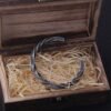 New Arrival Iron color Vikings Bangle with wooden box as gift