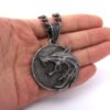 Viking Magic~New Arrival Wizard wolf head pendant necklace for Geralt necklace with a The Wild Hunt 3 Figure TV