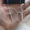 New Design!Dagger Hoop Earrings Punk Goth Hoops