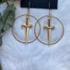 New Design!Dagger Hoop Earrings Punk Goth Hoops