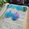 New Design~Iridescent Rainbow Monstera Leaf Rainbow Earrings Holographic Earrings