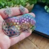 New Design~Iridescent Rainbow Sacred Geometry Rainbow Holographic Earrings