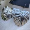 New Design! Monstera Palm Leaves Statement Hoop Earrings Boho Hippie