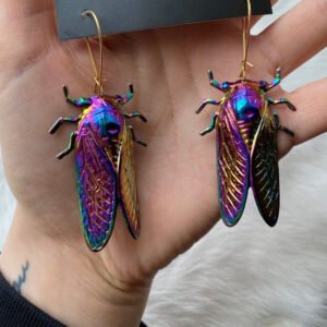 New-Design-Psychedelic-Cicada-Lucky-Insect-Earrings-Unique-Earrings-Super-Cute New Design!Psychedelic Cicada Lucky Insect Earrings, Unique Earrings,Super Cute
