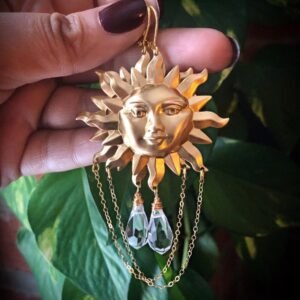 New-Design-Sun-Goddess-and-Crystal-Earrings-Charm-Earrings-Moon-Boho-Hippie-Bohemian-Celestial-Witchy-gift New Design Sun Goddess and Crystal Earrings Charm Earrings Moon Boho Hippie Bohemian Celestial Witchy gift Jewelry