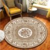 New European Jacquard Round Carpet Acrylic Living Room Bathroom Cushion Chair Carpet Home Hotel Decorative Door Cushion Tapestry