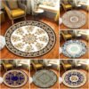 New European Jacquard Round Carpet Acrylic Living Room Bathroom Cushion Chair Carpet Home Hotel Decorative Door Cushion Tapestry