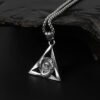 New Eye of Horus Pendant Necklace for Men's Sweater Chain Fashion Hip Hop Stainless Steel Trend Triangle Jewelry Gift