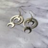 Geometric Crescent Moon Earrings Drop Crescent Phase Boho Witchy Hippie Statement Jewelry Minimalism Punk  VINTAGE