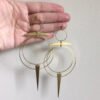 New Golden Goddess Hoop Earrings Drop Geometric Crescent Phase Hippie Statement Witchy Jewelry Punk Delicacy