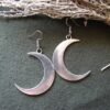New Goth Antique Silver Bat Wing Earrings Romantic Dark Witch Vintage Jewelry Wiccan Minimal Pagan Witchy Halloween Women Gift