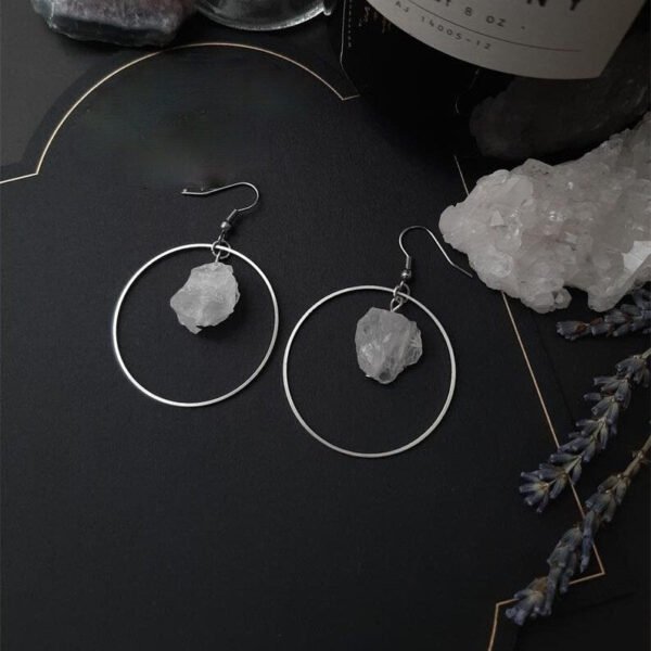 New Goth Bat & Moon Chain Earrings Crystal Alternative Minimal Romantic Statement Punk Jewelry Witchy Gift Stones Women Gift