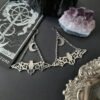 New Goth Bat & Moon Chain Earrings Crystal Alternative Minimal Romantic Statement Punk Jewelry Witchy Gift Stones Women Gift