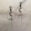 New Goth Blood Sword Hoop Earrings Ring Sword Classic Eardrop Big Sword