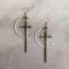 New Goth Blood Sword Hoop Earrings Ring Sword Classic Eardrop Big Sword
