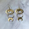 New Goth Modernist Metal Loop Earrings Drop Phase Boho Hippie Statement Summer Long Creativity Jewelry Minimalism Women Gift