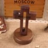 New diy wooden cross ornaments standing Christian baptism cross decoration small handicrafts home suitable for home church