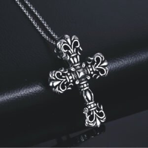 Cross death coffin pendant necklace for man punk hip hop rock