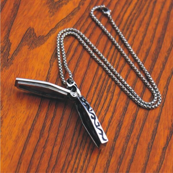 Cross death coffin pendant necklace for man punk hip hop rock