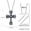 Cross death coffin pendant necklace for man punk hip hop rock
