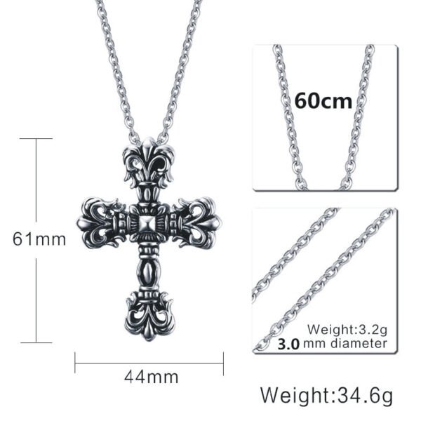 Cross death coffin pendant necklace for man punk hip hop rock