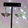 Night MOTH Iridescent Statement Earrings/ Laser Cut Acrylic Earrings