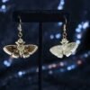 Night MOTH Iridescent Statement Earrings/ Laser Cut Acrylic Earrings