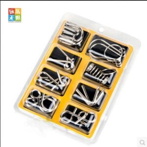 Nine interlocking rings Chinese Linking Rings classical children adult PuzzlesAnry Domino Patience chinese traditional toys   Game related