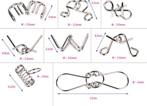 Nine interlocking rings Chinese Linking Rings classical children adult PuzzlesAnry Domino Patience chinese traditional toys   Game related