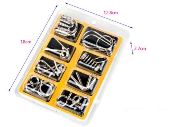 Nine interlocking rings Chinese Linking Rings classical children adult PuzzlesAnry Domino Patience chinese traditional toys   Game related