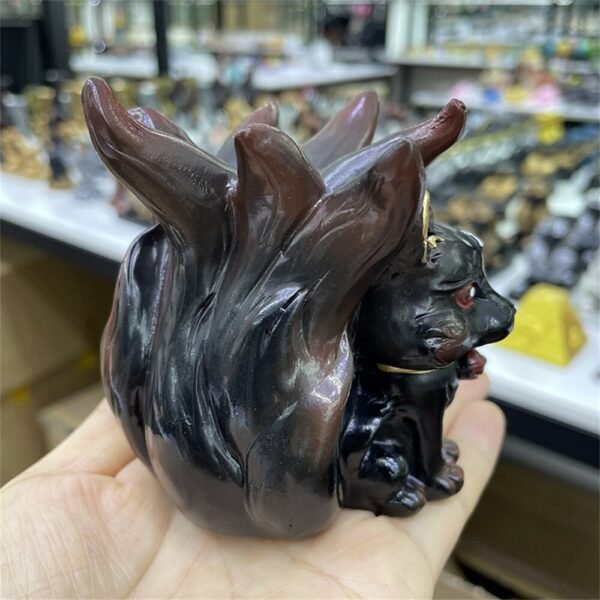 Nine-tailed Fox Crystal Ball Resin Base Shpere Display Stand Beautiful Cute Crafts Ornaments Gift Suitable for 4-10cm Ball