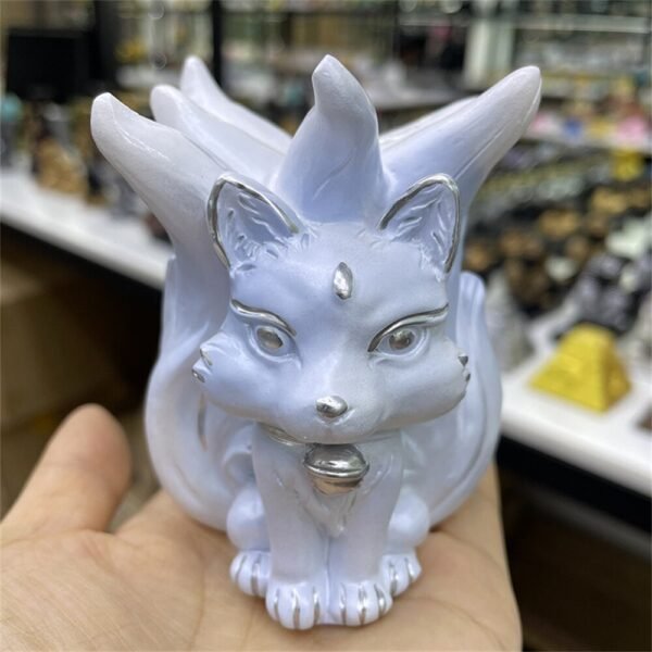 Nine-tailed Fox Crystal Ball Resin Base Shpere Display Stand Beautiful Cute Crafts Ornaments Gift Suitable for 4-10cm Ball