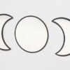 Nordic 3D Wooden Moon Cycle Hanging Mirror Wall Decoration Living Room Bedroom Entrance Lunar Eclipse Decorative Mirror  Wall Decor