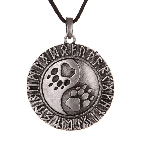 New Magicun Viking~Nordic Alphabet Bear's Paw Restore Ancient Ways Viking  Pendant   Kolovrat Charm  Pendants