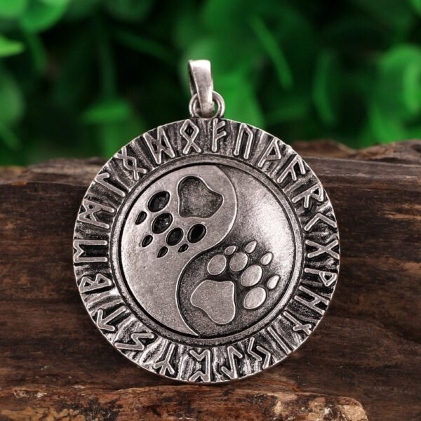 New Magicun Viking~Nordic Alphabet Bear's Paw Restore Ancient Ways Viking  Pendant   Kolovrat Charm  Pendants