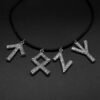New Magicun Viking~Nordic Alphabet Rune Pendant Necklace Women Man Viking Glamour Pendant
