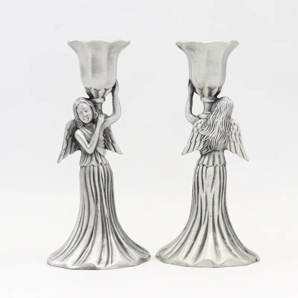 Nordic Candle Holder Metal Wedding Decoration Angel Candlestick Church Utensils Home Decor Candelabra
